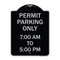 Signmission Permit Parking 7-00 Am to 5-00 Pm Heavy-Gauge Aluminum Architectural Sign, 24" x 18", BS-1824-23324 A-DES-BS-1824-23324 - alternate 1